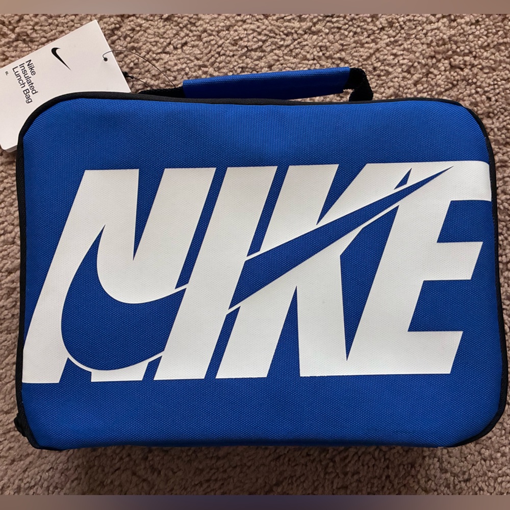 Nike Blue and White Insulated Lunch Bag